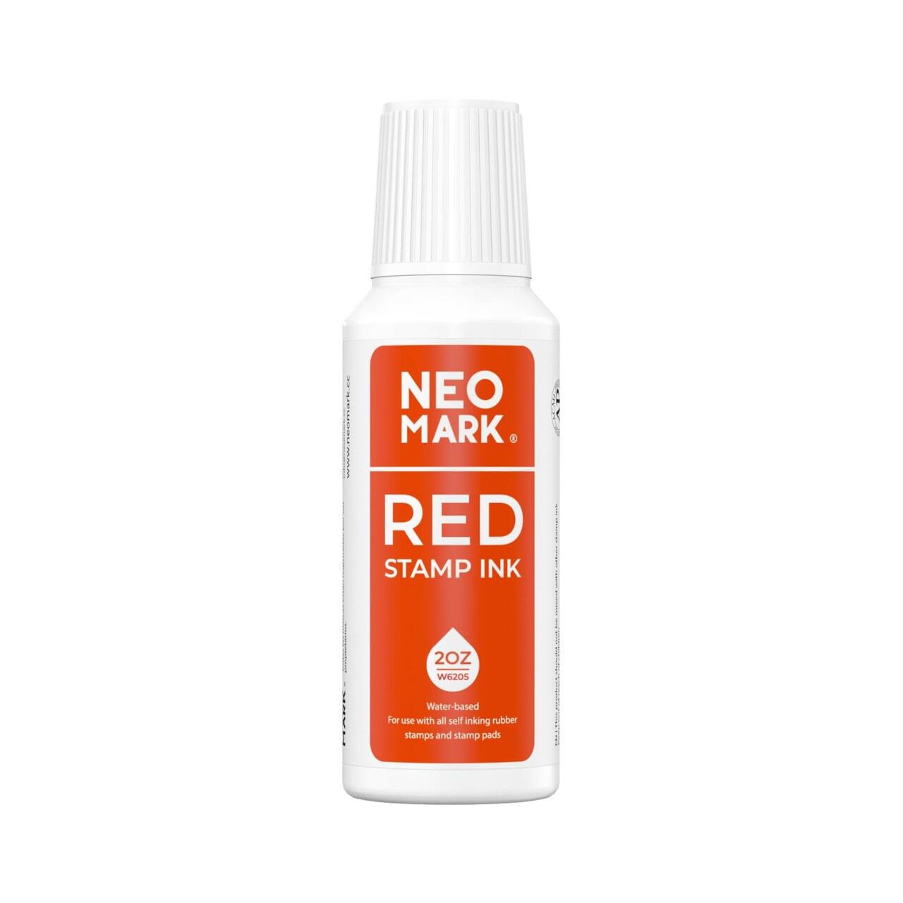 NEO MARK Premium Stamp Ink, Quick-Drying & AP-Certified Non-Toxic Refill Ink for Self-Inking Stamps, Date Stamps and Stamp Pads (Red, 2oz)